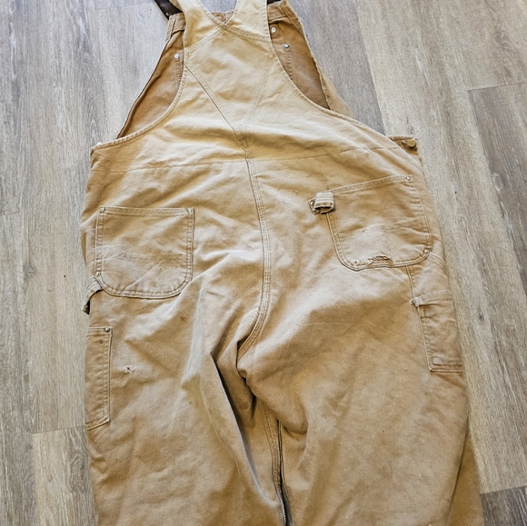 Carhartt bibs khacki tan insulated 48x34 - Picture 16 of 16